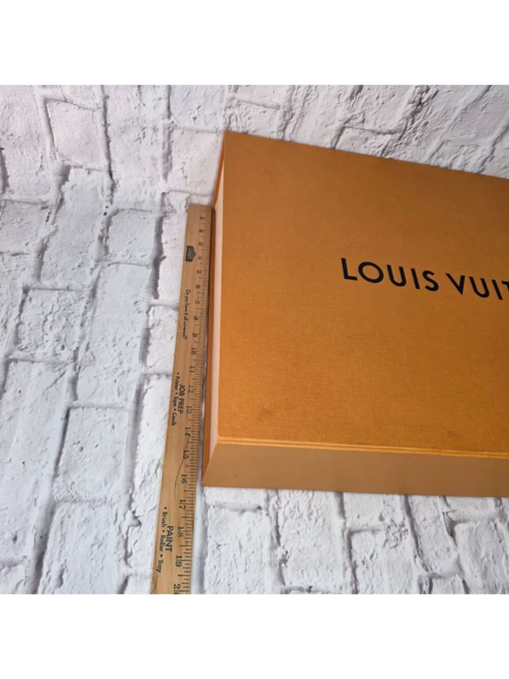 Louis Vuitton Boots Empty Box Large 23 x 16 x5 Orange W/ Lid For Storage Display